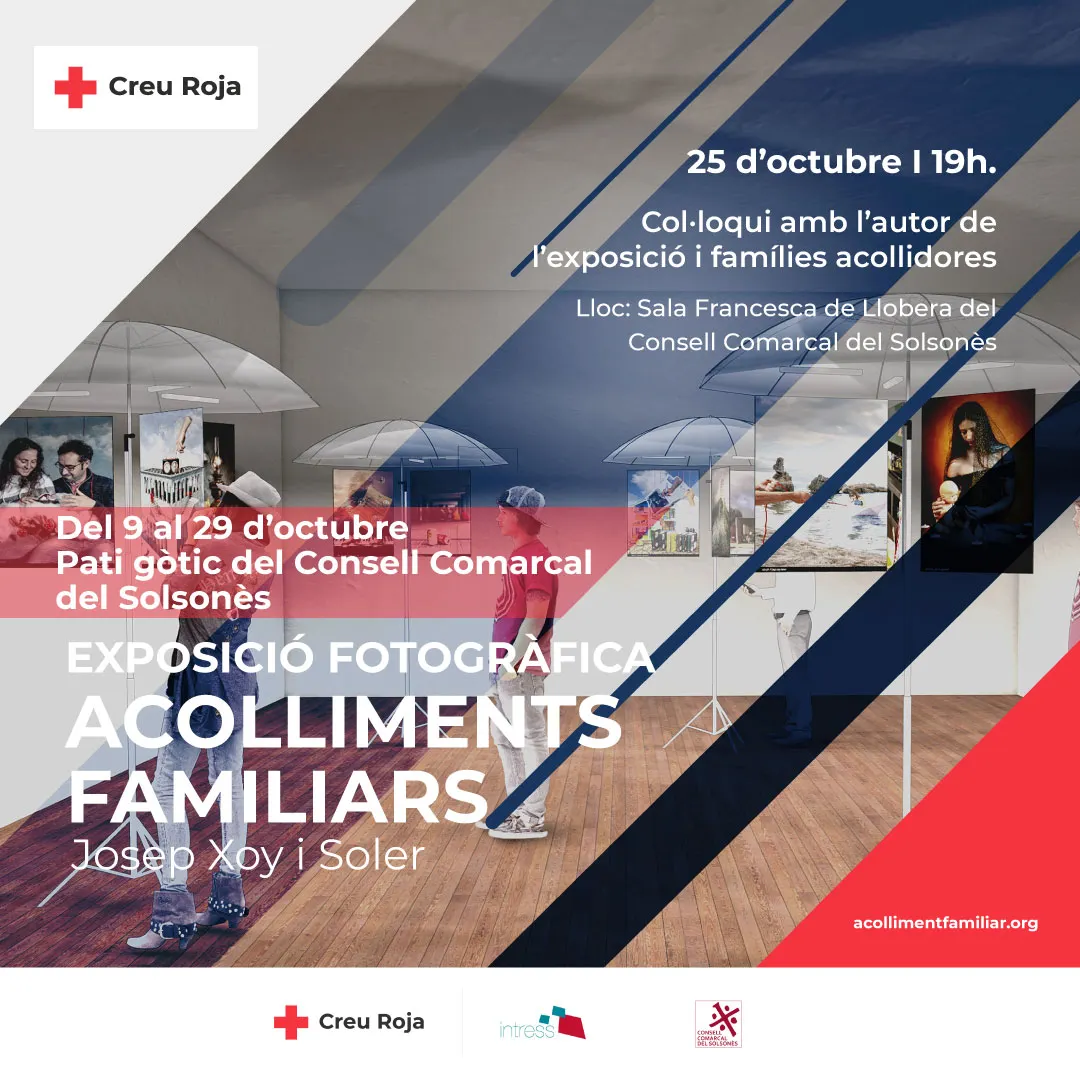 Creu Roja porta a Solsona una exposició fotogràfica sobre els acolliments familiars