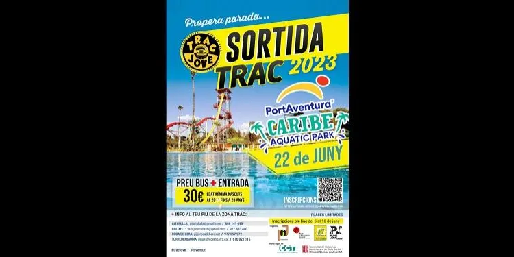 Sortida per a joves al Portaventura Caribe Aquatic Park, en el marc de la zona TRAC