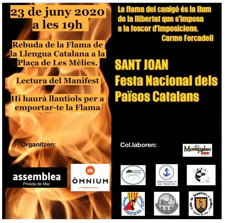 Aquest dimarts arriba la Flama del Canigó a Pineda