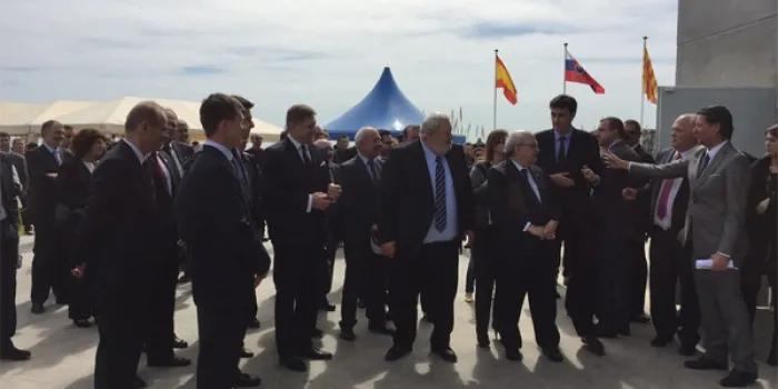 El primer ministre eslovac, el ministre Soria i el conseller Mas-Colell inauguren l'empresa Transmesa