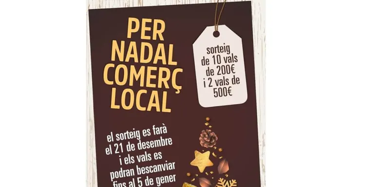 La Unió de Botiguers inicia la campanya 'Per Nadal comerç local' amb la que sortejarà vals de 200 i 500 euros