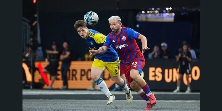 Adrián Frutos gaudeix en la primera edició de la Copa del Món de la Kings League