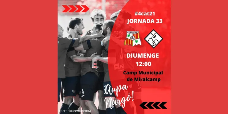 El CF Coll de Nargó afronta a Miralcamp la primera possibilitat de pujar a Tercera Catalana