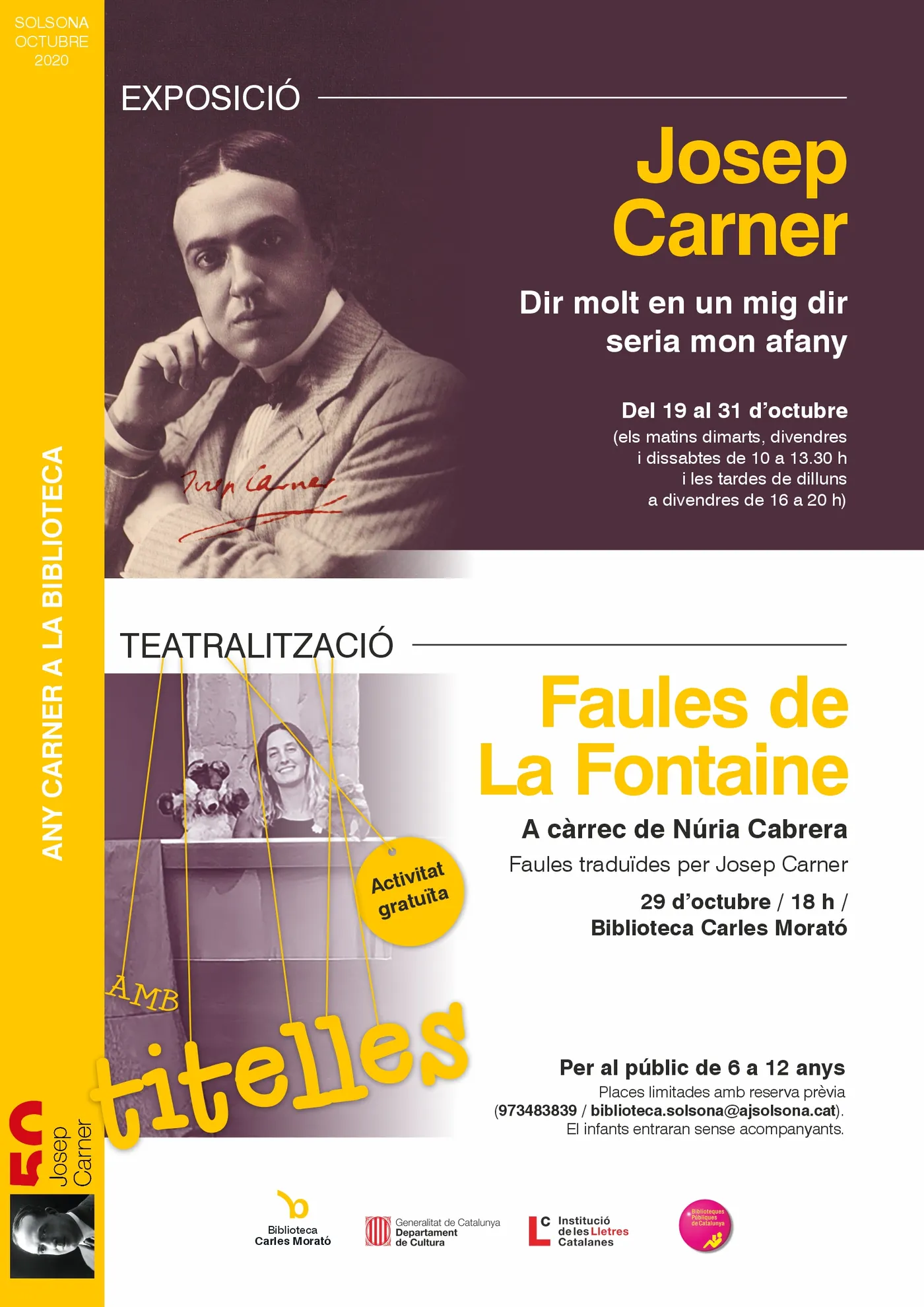 Una exposició i una teatralització infantil commemoren l'Any Carner a Solsona
