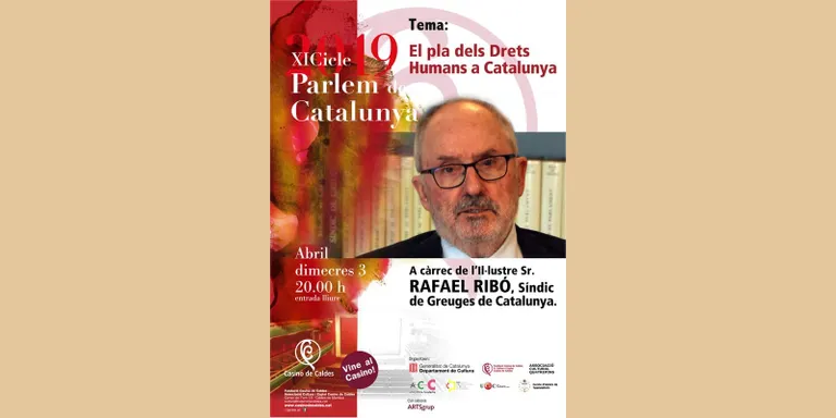 El Síndic de Greuges de Catalunya, Rafael Ribó, serà el convidat a la nova xerrada del Cicle Parlem de Catalunya