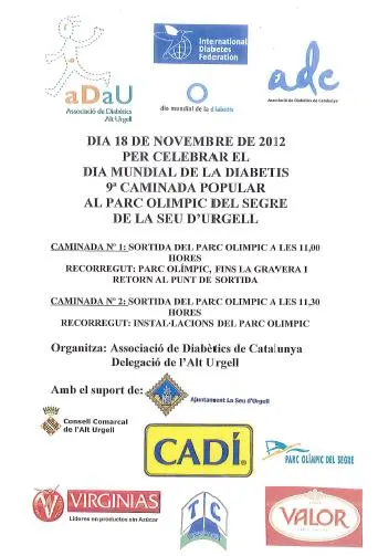 Caminada popular per celebrar el dia mundial de la diabetis