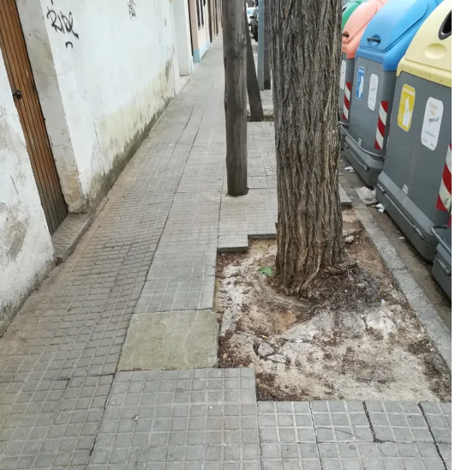 En marxa la reparació de la vorera de Santa Rosa de Lima
