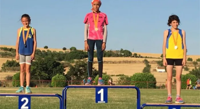 Marta Mitjans ahir al podi (foto: Ferran Mitjans)