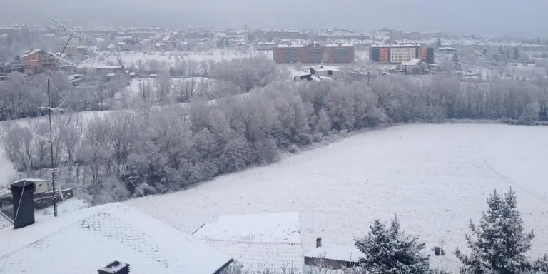 Primera nevada de l'any a la Seu