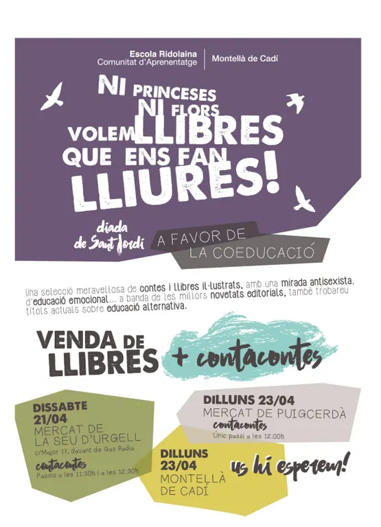 L'Escola Ridolaina de Montellà fomenta la coeducació per Sant Jordi