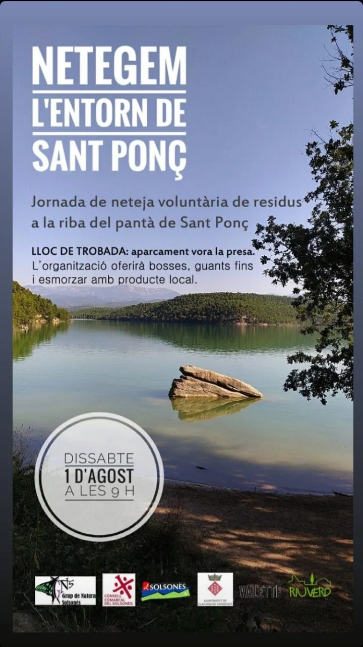 Organitzen una jornada de neteja de l'entorn del pantà de Sant Ponç