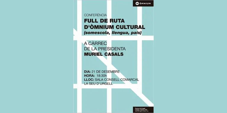 Xerrada a la Seu de la presidenta d'Òmnium Cultural Muriel Casals