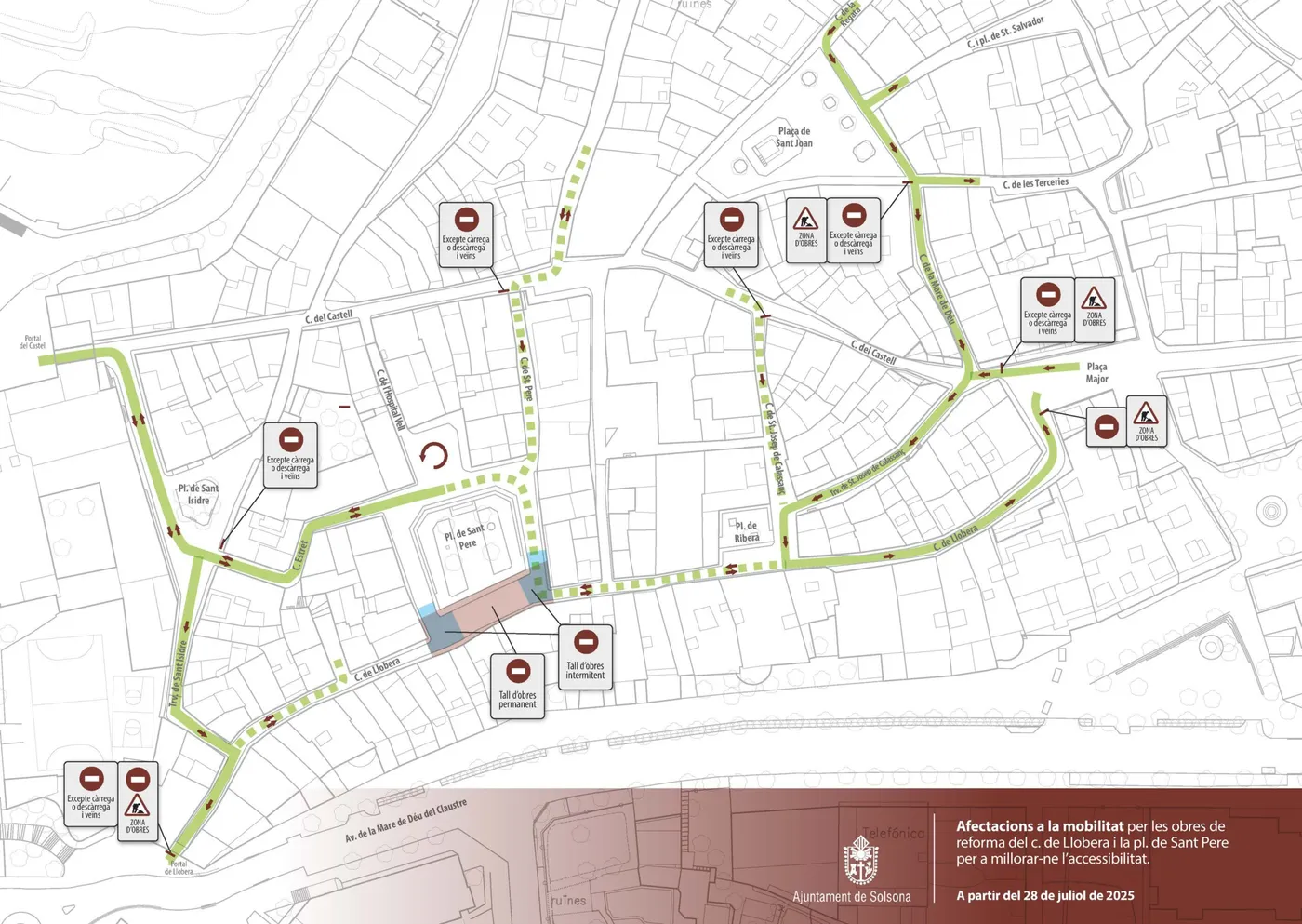 Avui comencen les obres de reurbanització del carrer de Llobera