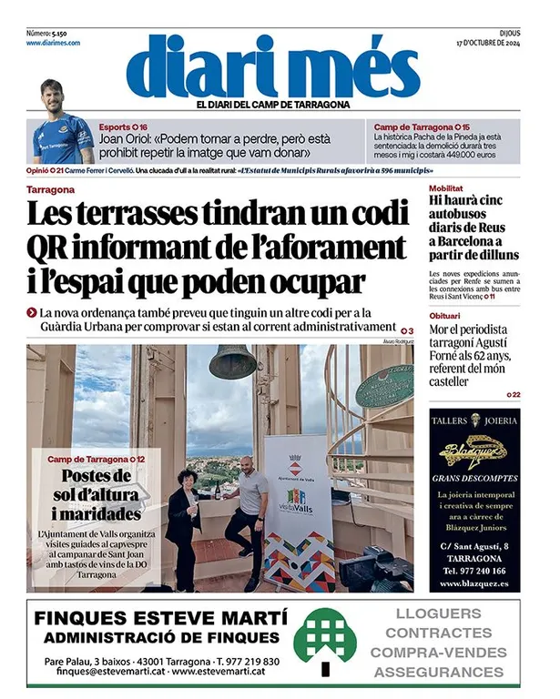 Cop d'ull als diaris d'aquest dijous 17 d'octubre