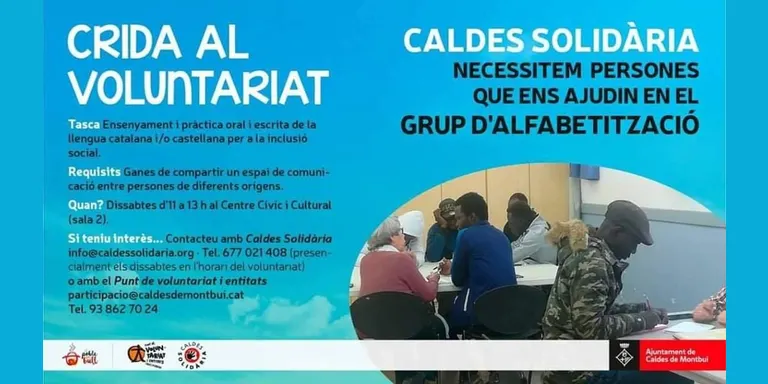 Caldes Solidària fa una crida al voluntariat pels tallers d'alfabetització
