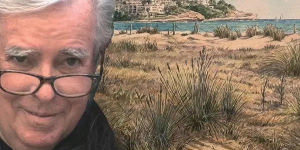 L'artista Fermí Carré celebra 25 anys exposant al Fòrum d'Altafulla amb una nova mostra dels seus retrats sobre la vila