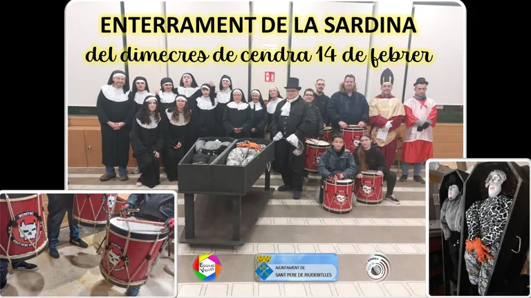 ENTERRAMENT DE LA SARDINA del dimecres de cendra 14 de febrer a Sant Pere de Riudebitlles.