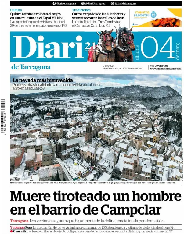 Cop d'ull als diaris d'aquest dilluns 4 de març
