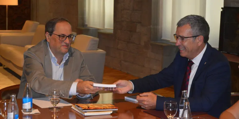 Primera reunió del nou síndic d'Aran amb Quim Torra