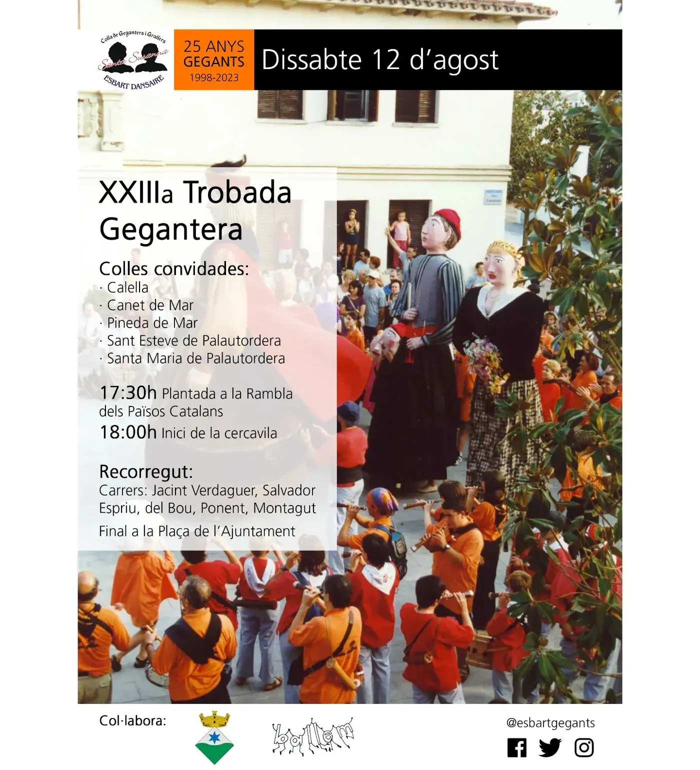 Els Gegants de Pineda participen al 25è aniversari dels gegants de Santa Susanna
