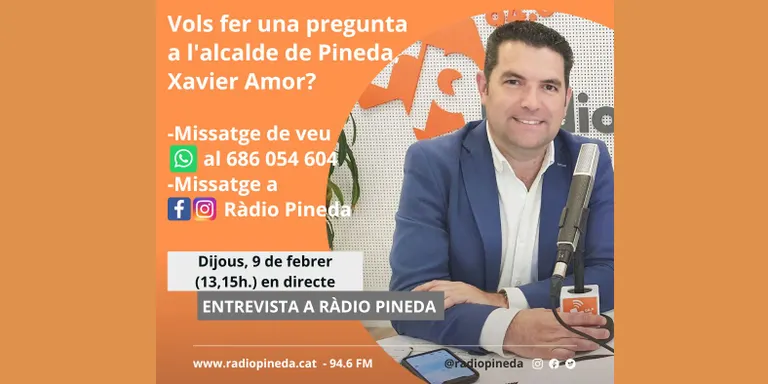 Aquest dijous, Connecta amb l'Alcalde (13,15h.) amb les preguntes de l'audiència