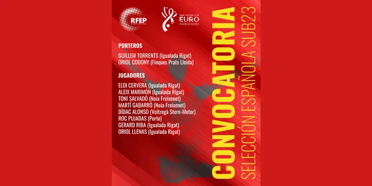 Ple català a la convocatòria de la selecció d'hoquei patins sub-23