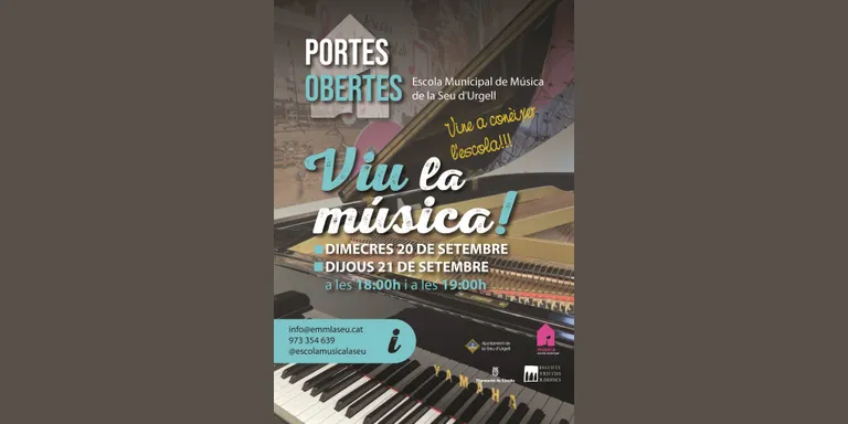 L'Escola Municipal de Música de la Seu d'Urgell celebra dues jornades de portes obertes