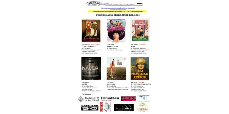 El CineClub La Seu recupera films vinculats a la Primera Guerra Mundial