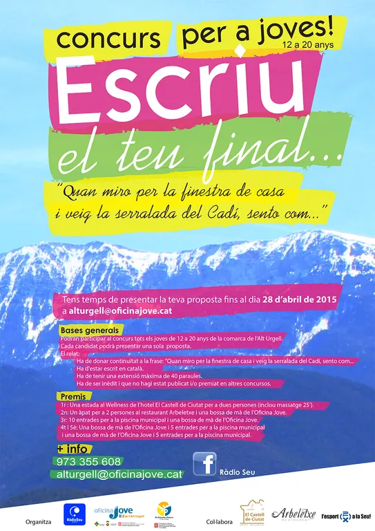 Nova edició del concurs per a joves 'Escriu el teu final'