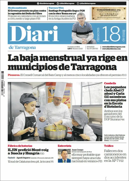 T'expliquem les portades dels diaris del territori d'aquest 18 de maig