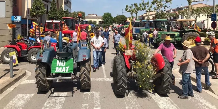 Noves mobilitzacions contra la MAT durant el Tocs de Flor (Sils) i la Festa de la Revolta a (Sta. Coloma de Farners)
