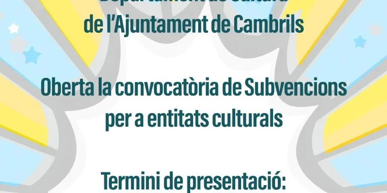L’Ajuntament de Cambrils ha aprovat una convocatòria de subvencions per a activitats culturals i festives