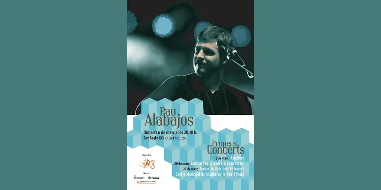 Pau Alabajos obrirà el 3r Cicle de Cantautors i Música Folk de la Seu