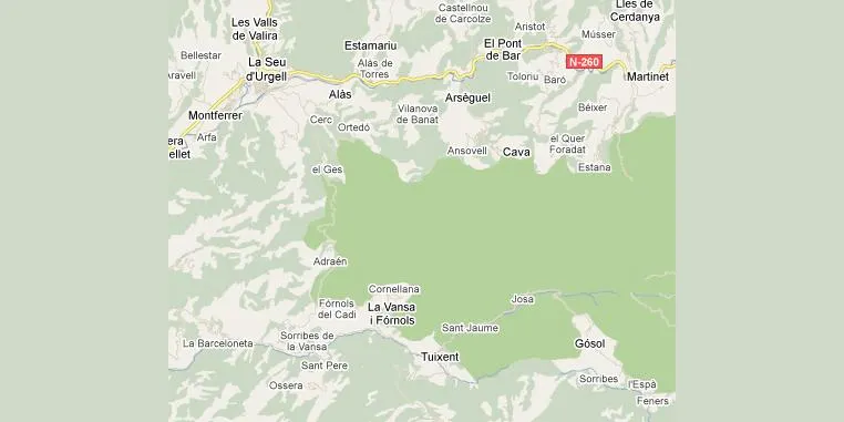 Tallada la carretera de Tuixén a Sant Llorenç de Morunys a causa d'una esllavissada