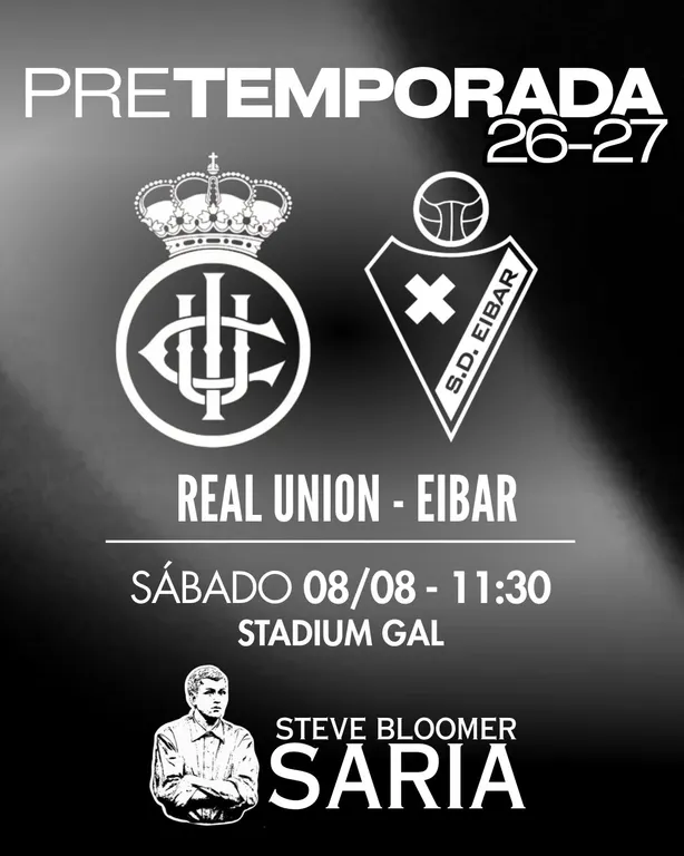 REAL UNIÓN - SD EIBAR EN DIRECTO POR WWW.TXINGUDIRADIO.COM EN GAL A LAS 11,30