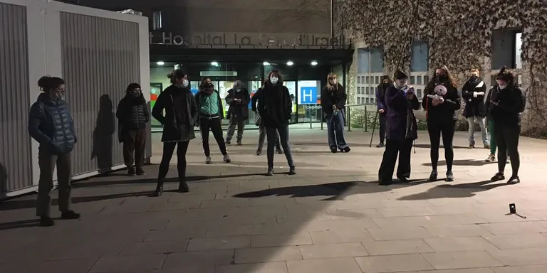 Concentració davant l'Hospital de la Seu per defensar el dret a l'avortament