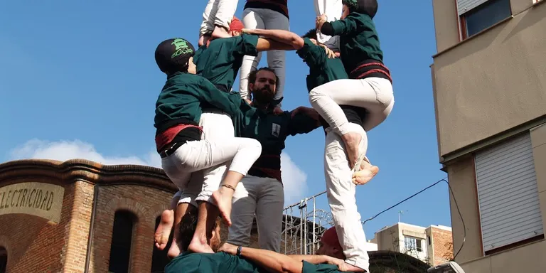Els Castellers de Caldes aconsegueixen el primer castell de 7 de la temporada