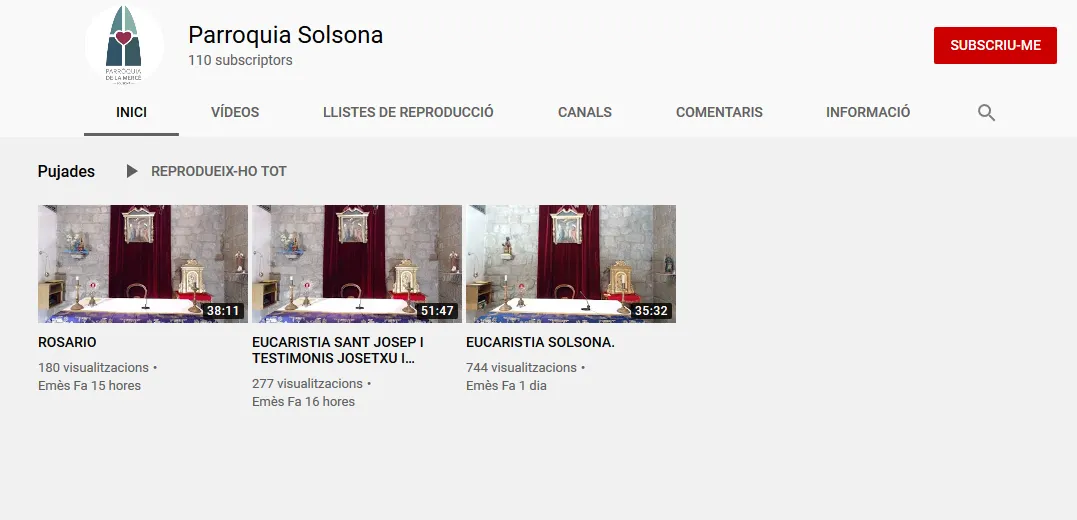 La Parròquia de Solsona es reinventa davant la situació de confinament