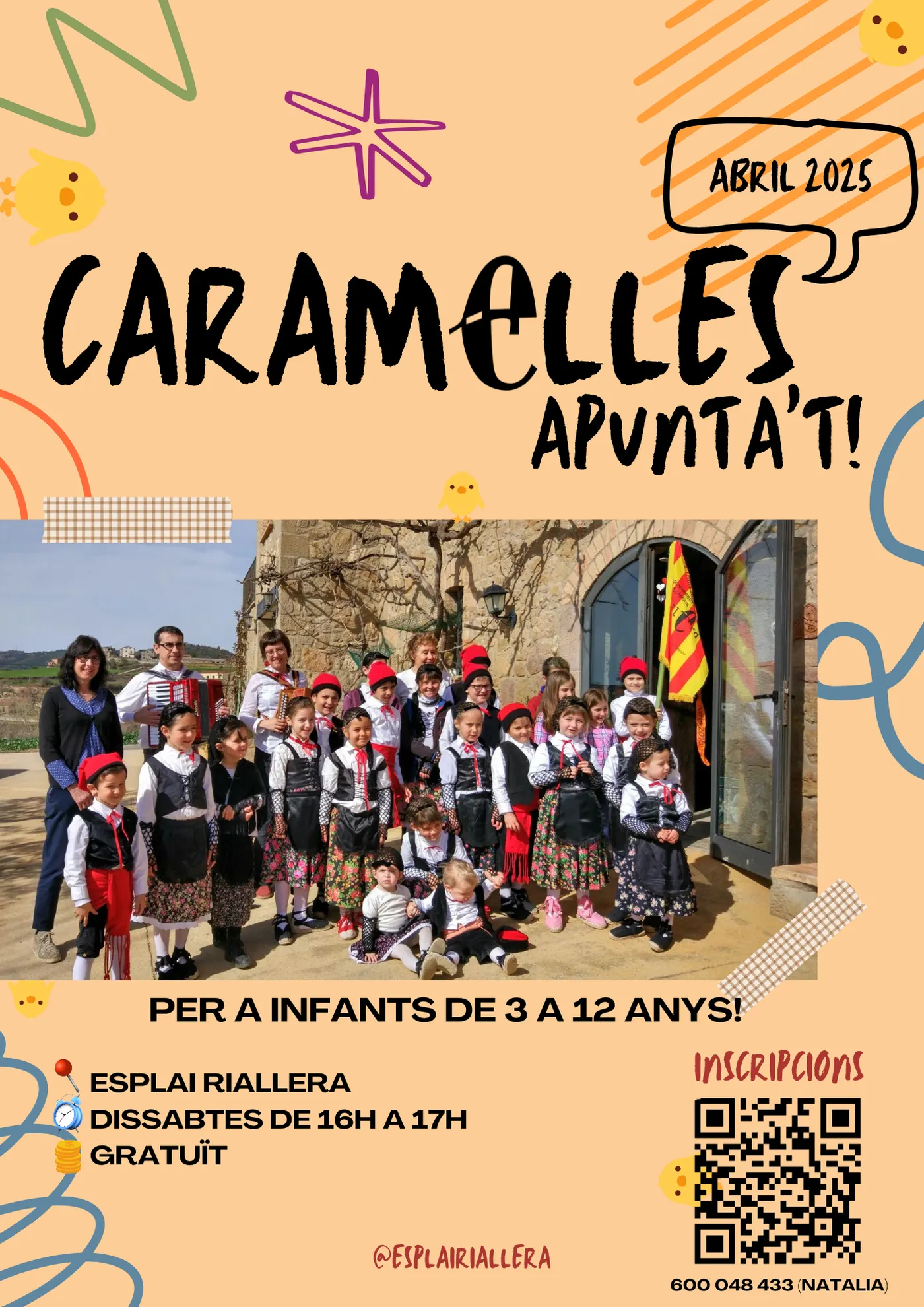 L'Esplai Riallera fa una crida als infants que vulguin participar a les Caramelles