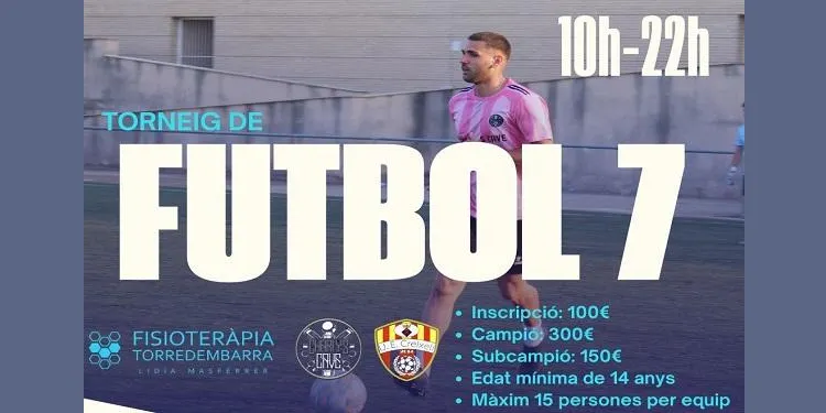El Torneig de Futbol 7 – Copa Creixell, el diumenge 5 d’abril de 10h a 22h