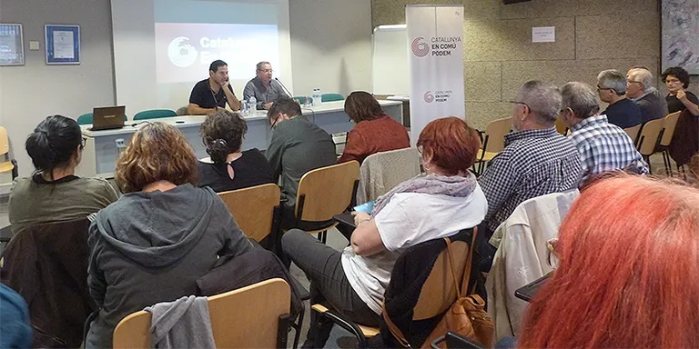 Josep Vendrell, diputat d'En Comú Podem, defensa a Rubí l'acord de pressupost