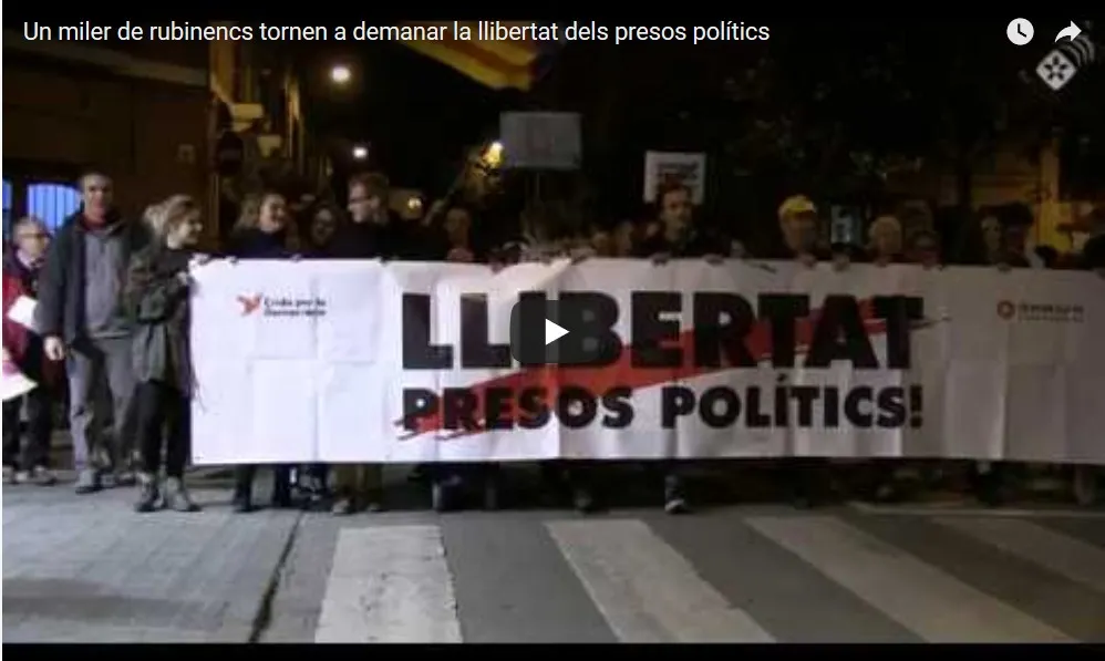 Un miler de rubinencs tornen a demanar la llibertat dels presos polítics