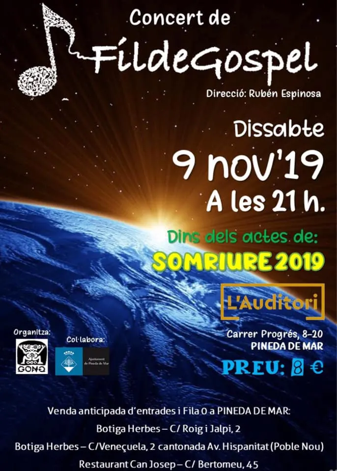 Concert del grup Fildegospel a l'Auditori dins dels actes del Somriure'19