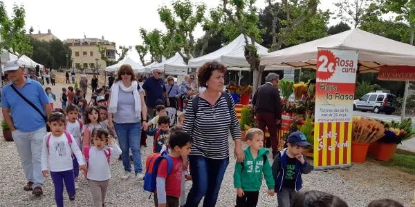 Alegria, llibres, roses i llaços grocs durant el matí de Sant Jordi a Altafulla