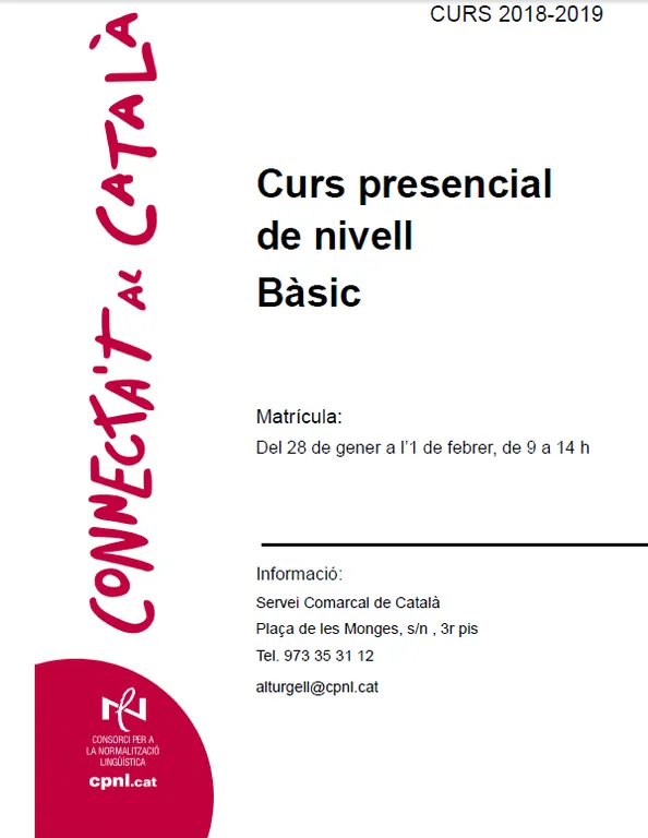 Nou curs presencial de català de nivell bàsic a la Seu d'Urgell