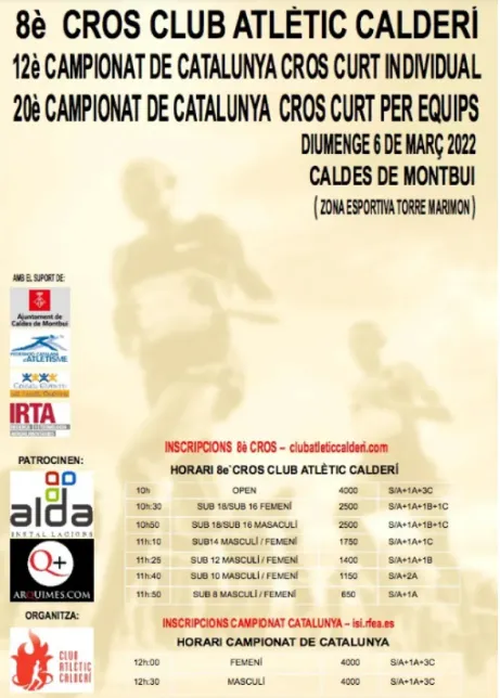 El Club Atlètic Calderí organitza per primera vegada un Campionat de Catalunya de Cros