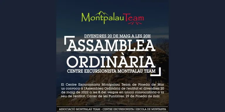 El Centre Excursionista Montpalau Team celebra la seva Assemblea Ordinària