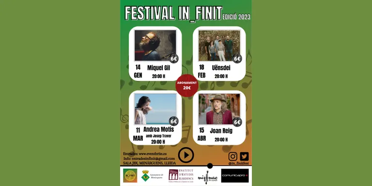 Aquest vespre Miquel Gil al Festival In_Finit de Menàrguens