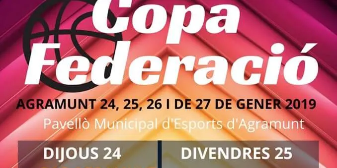 Agramunt acull la Copa Federació Sènior Masculí 2019 de bàsquet
