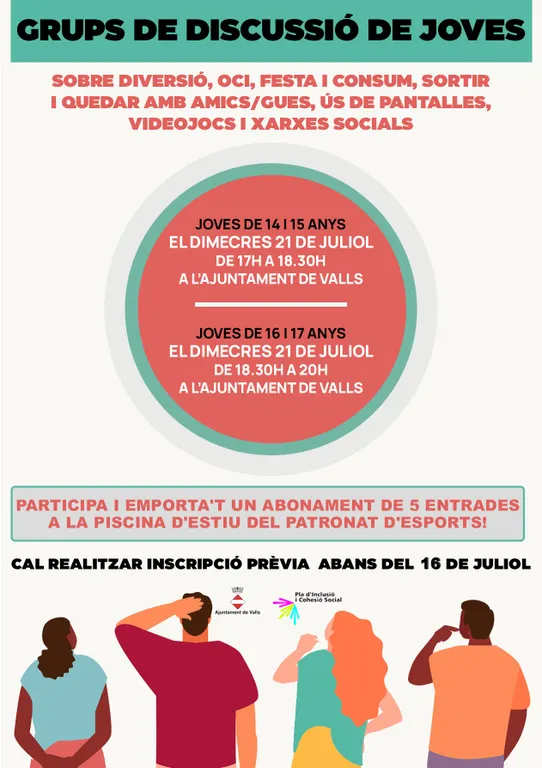 Darrer dia per inscriure’s als grups de discussió per a joves